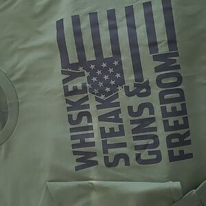 USA ..‎ Unisex Long Sleeve Gildan .. 2x .. Army Military Green